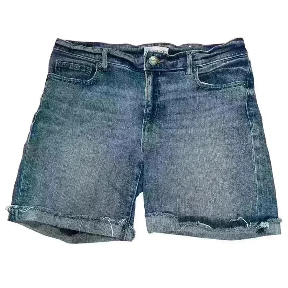 LOFT 5.5" Inseam Relaxed Fit Boyfriend Denim Shorts Mid Wash Women Size 6 - Picture 1 of 5